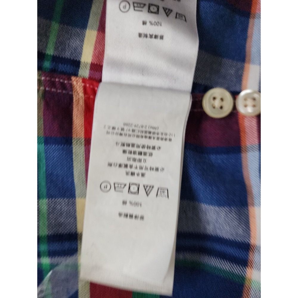 Ralph Lauren Men's Red/Multicolor Plaid Button-Up Long Sleeve Shirt Size XL/TG - Picture 10 of 16